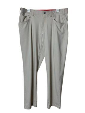 Redvanly gray tan pull on performance golf pants men's XL FLAW